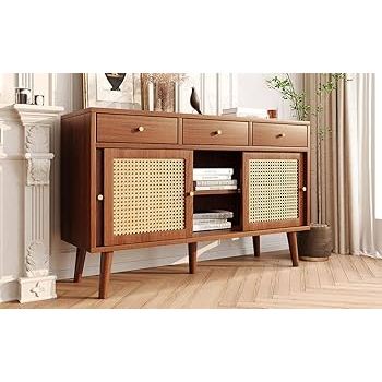Cabinet Rotan Pintu Sliding Kayu Jati Pilihan Bofet TV / Lemari TV Jepara Kayu Jati