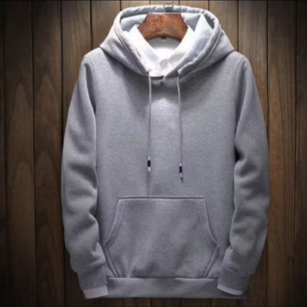 Baju hoodie lengan panjang EdisiEiger Polos kekinian unisex 1pc.