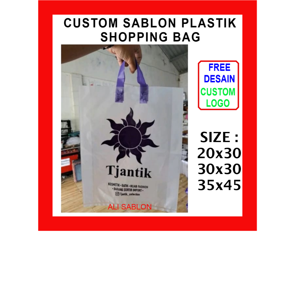 Sablon Plastik Hd Tali Shopping Bag