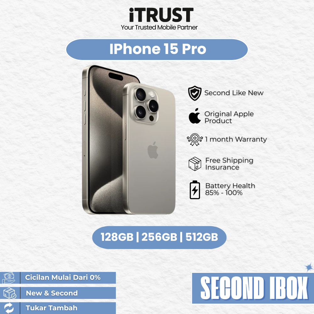 Iphone 15 Pro 128GB/256GB Second Ibox