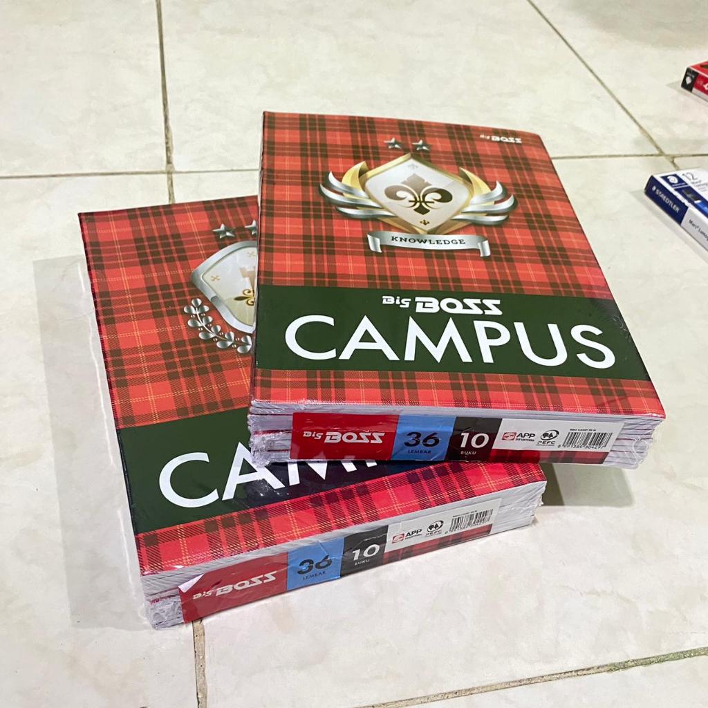 BUKU TULIS B5 CAMPUS BIG BOSS 36 LBR / buku tulis per pak isi 10 / buku tulis big boss satuan bijian