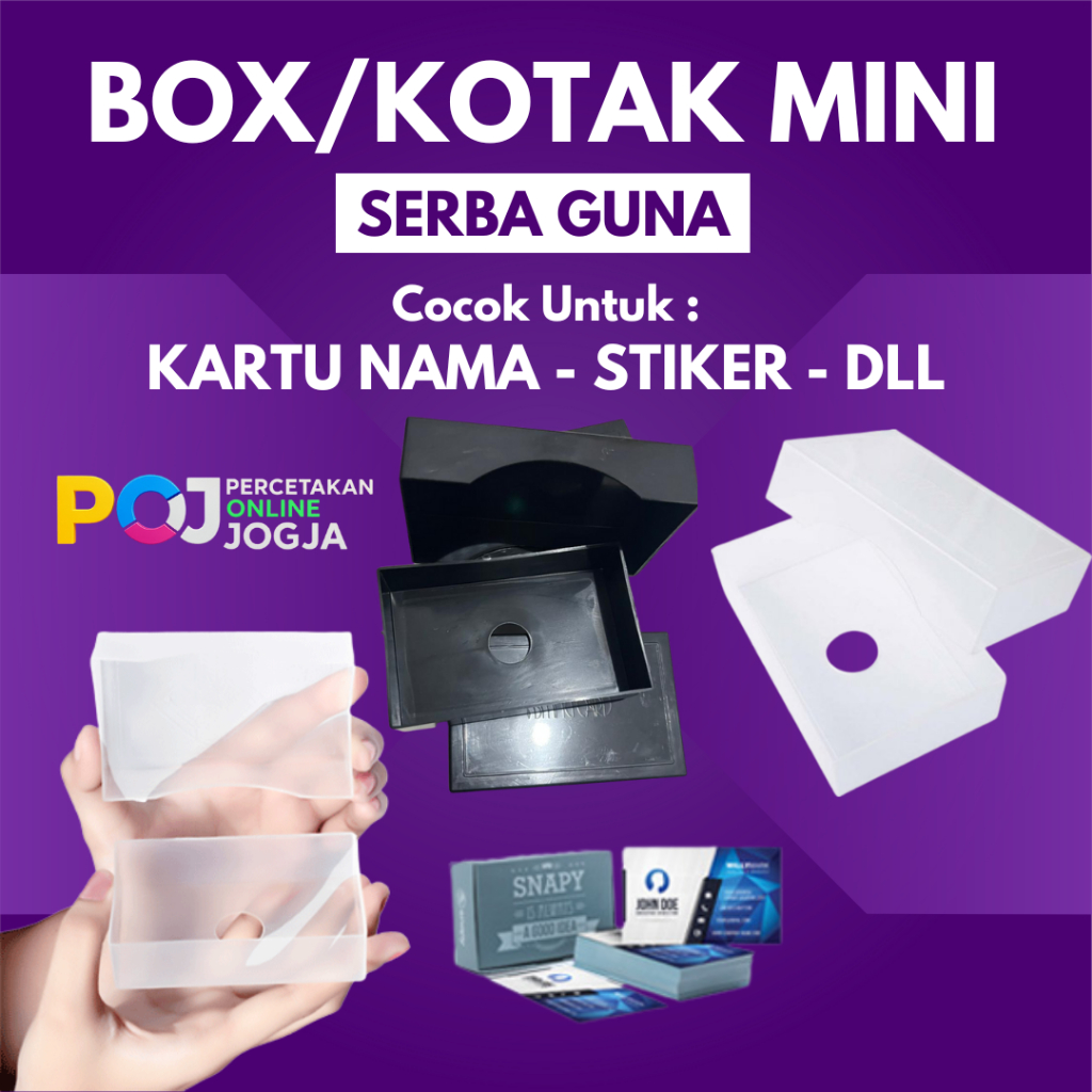 Box Kartu Nama Plastik Transparan Serbaguna ,Tempat Penyimpanan Kartu Nama Plastik Tebal