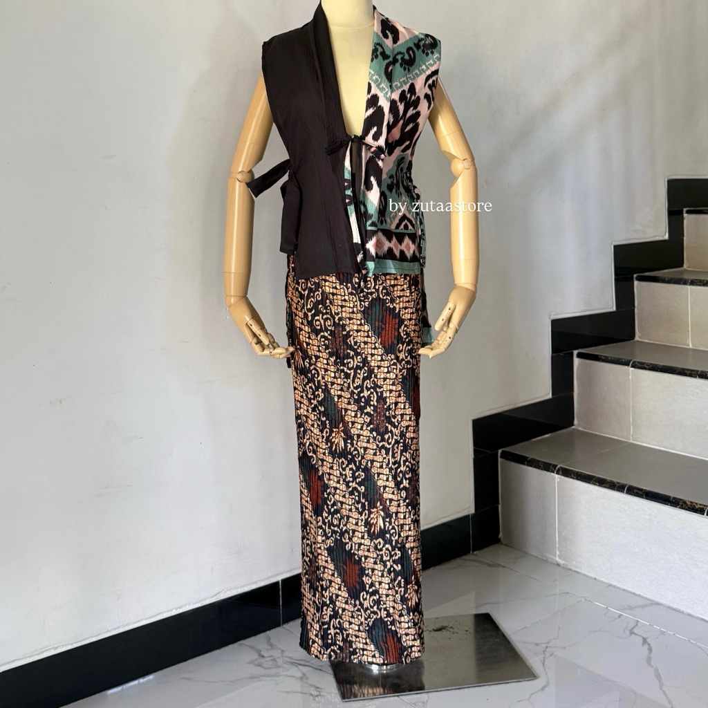 rok span plisket batik | bawahan kebaya tunik | batik jawa modern