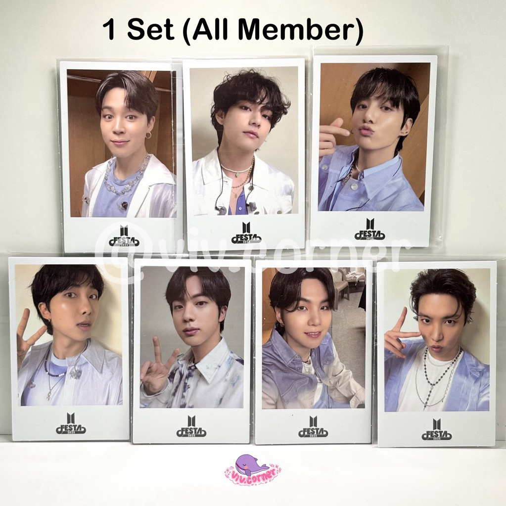 [READY] BTS Festa 2025 Polaroid PC Set - RM Jin Suga Jhope Jimin V Taehyung Jungkook JK Official PC 