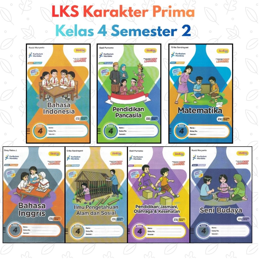 Buku LKS karakter prima semua mata pelajaran kelas 4 semester 2 (genap) tahun ajaran 2025-2026 (Ed.2
