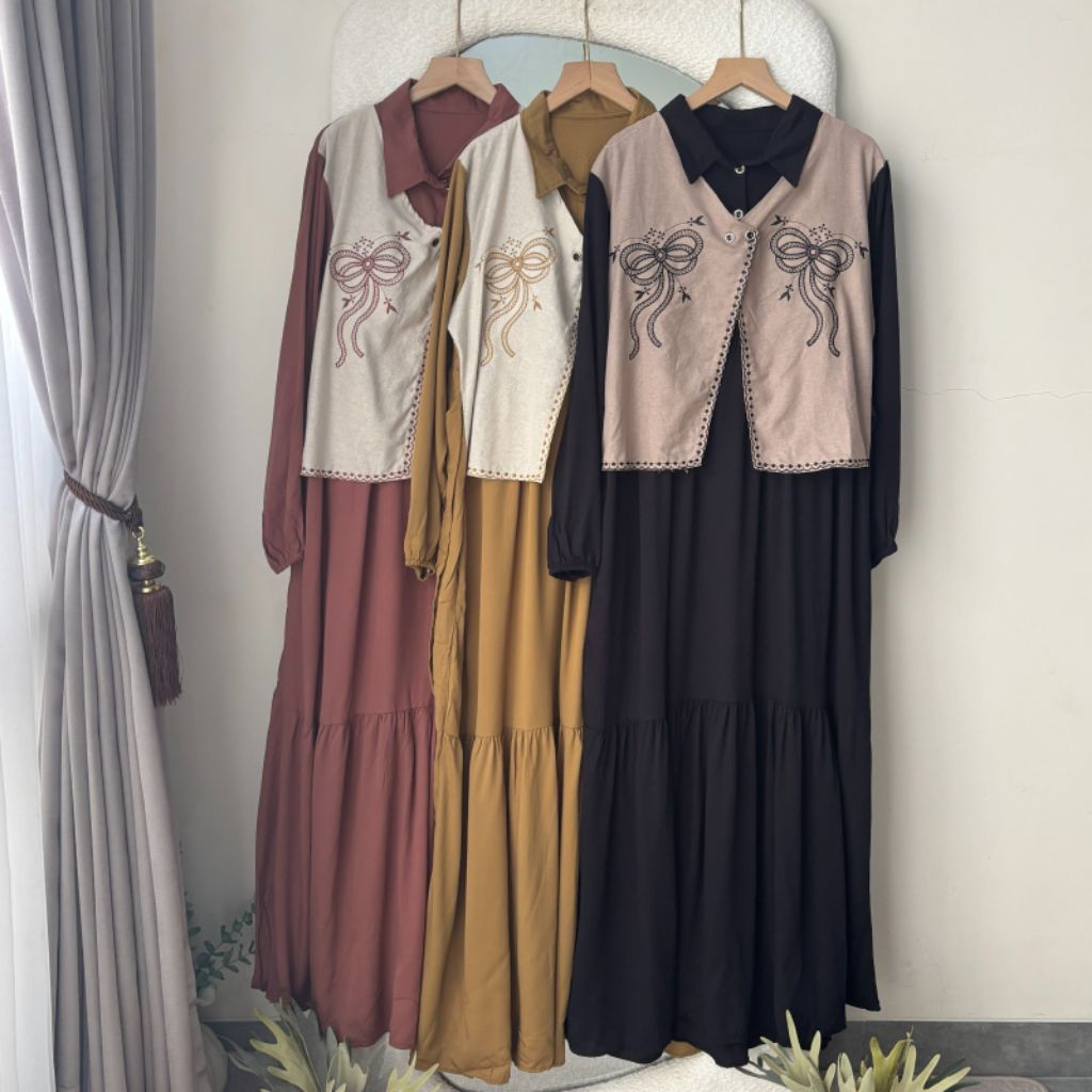 BAJU MUSLIM WANITA GAMIS VEST LUNA GAMIS