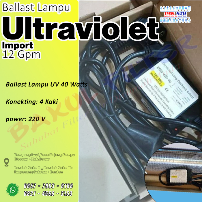 Lampu Ultraviolet import 12 Gpm Depot air minum isi ulang