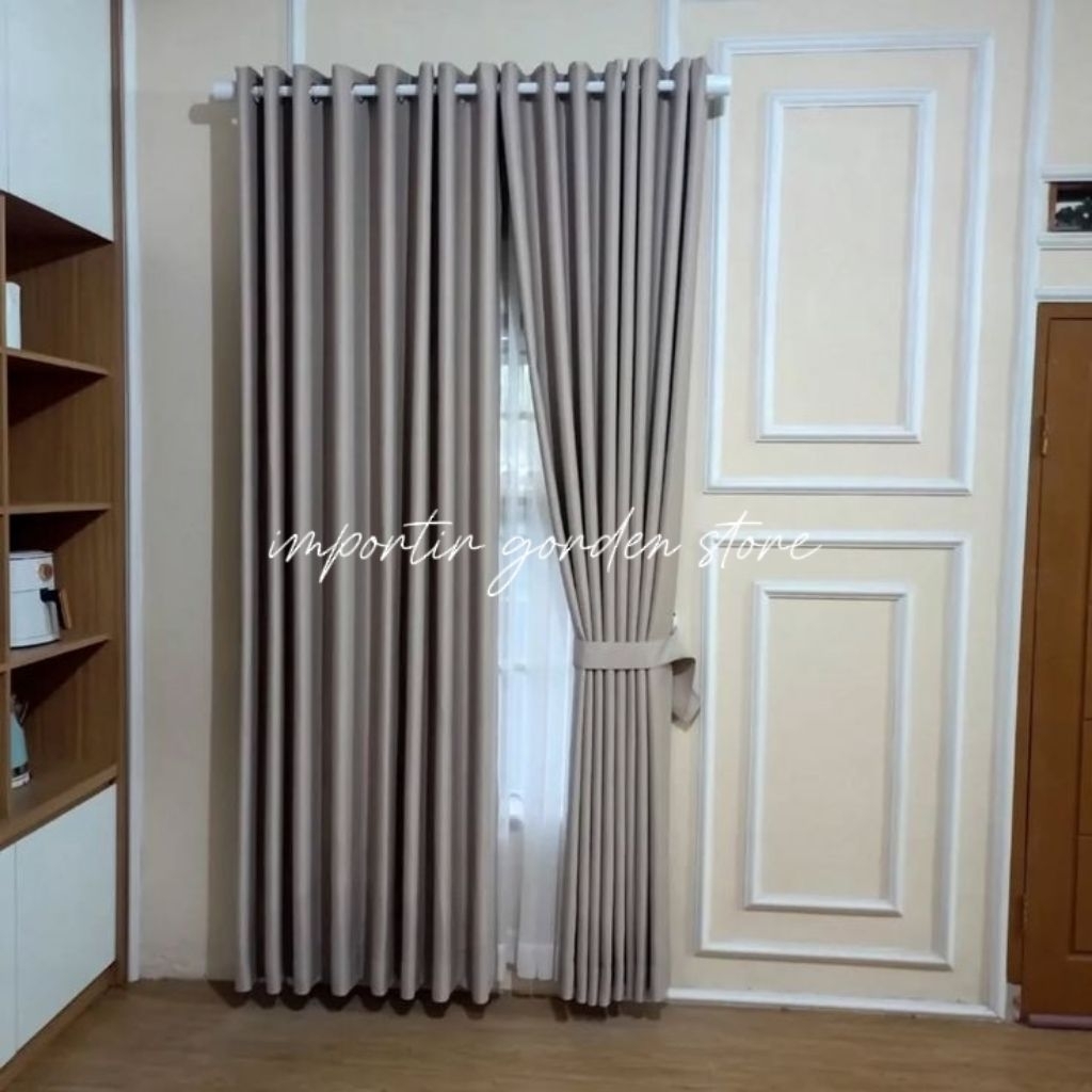 Gorden Polos Pink Gorden Smokring 10 lubang Gorden Jendela Minimalis Gorden Jendela Pendek termurah
