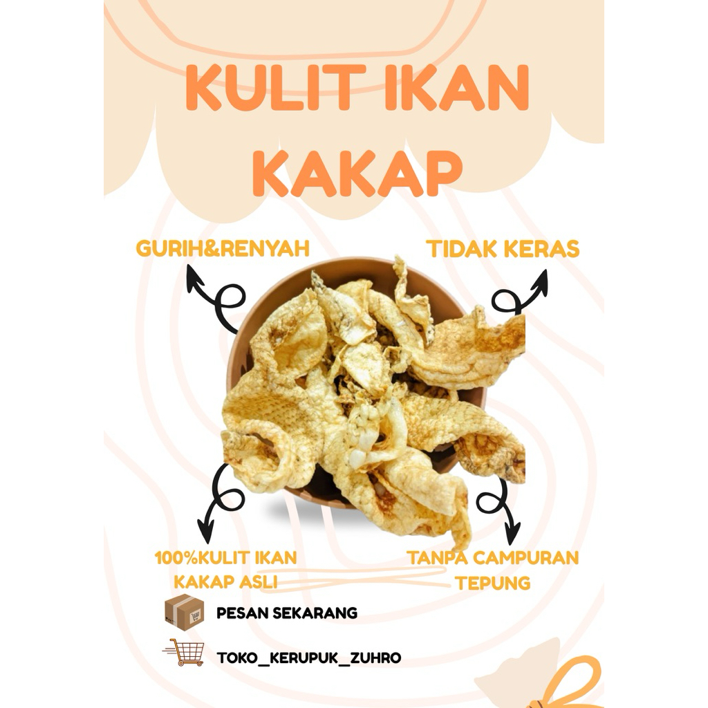 Kerupuk Kulit Ikan Kakap 100/250/500gram