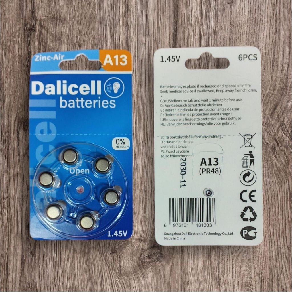 Baterai Alat pendengar LR754 PR48 isi 6pcs DaliCell Original