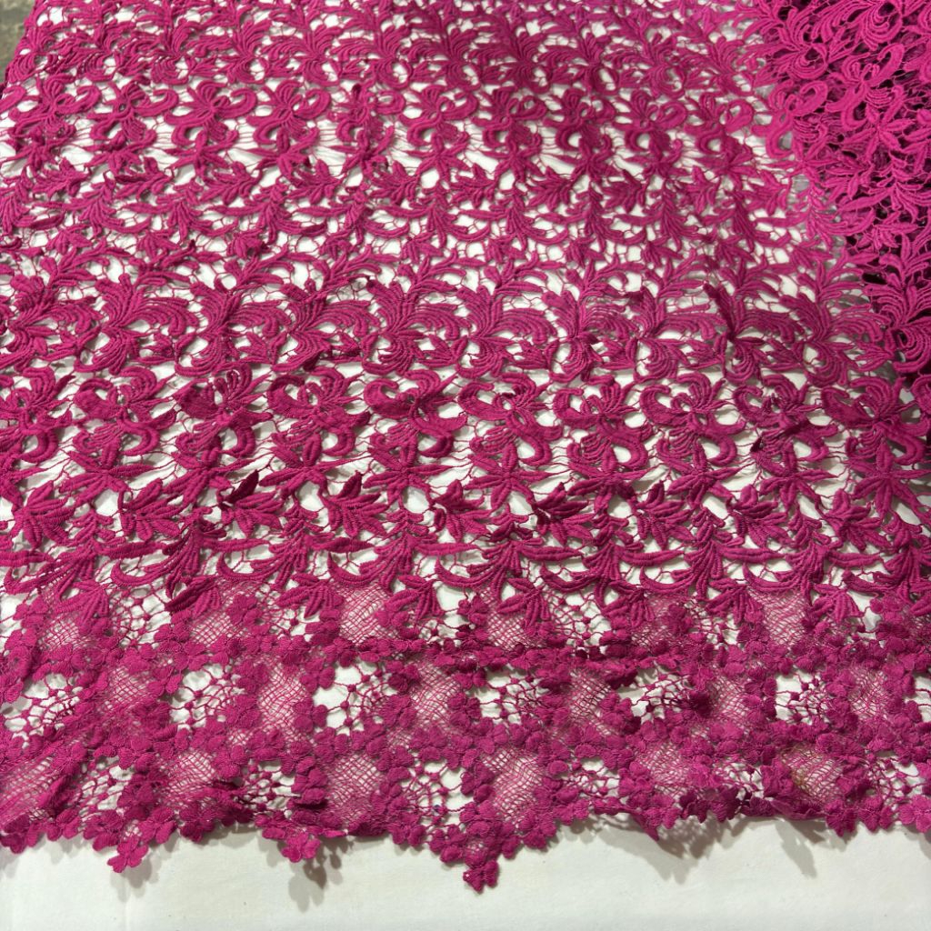 [Harga/0,5m] bahan kain prada katun - kain brokat prada lace - kain brokat prada - prada motif bunga