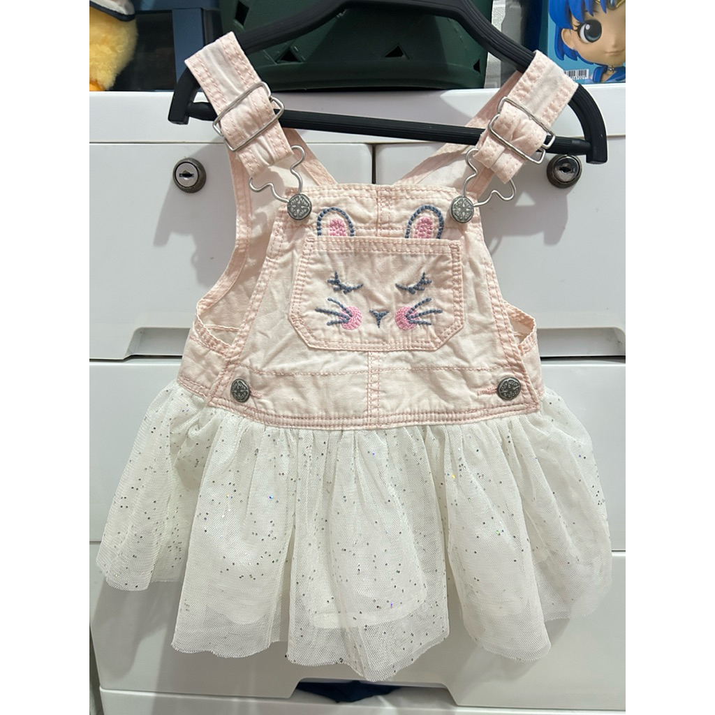 Baju tulle dress glitter overal ol oshkosh rabbit tail
