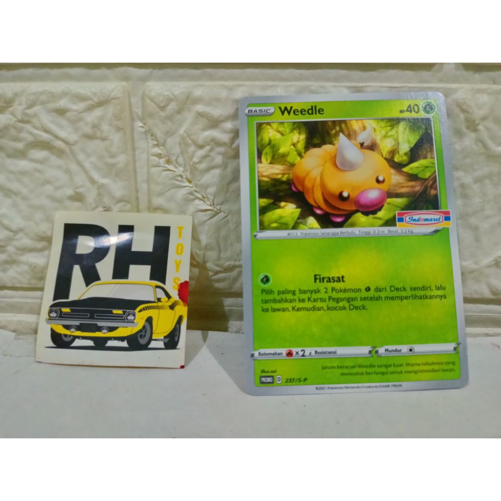 Kartu Pokemon TCG Promo Indomaret Weedle