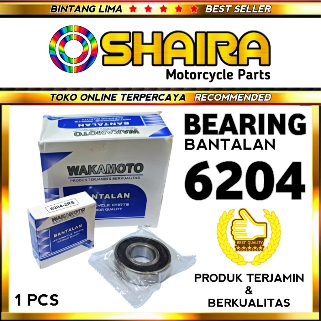 BEARING 6204 / BANTALAN 6204 / KLAHAR 6204 / LAHER 6204 / KLAKER 6204 / LAHAR 6204