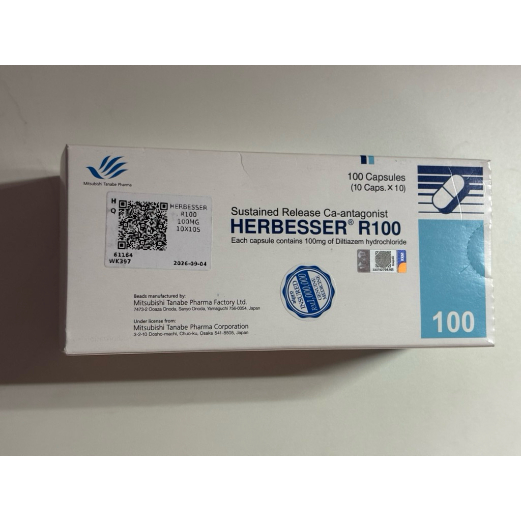 Herbesser R100 (atau CD100) 100mg Ori
