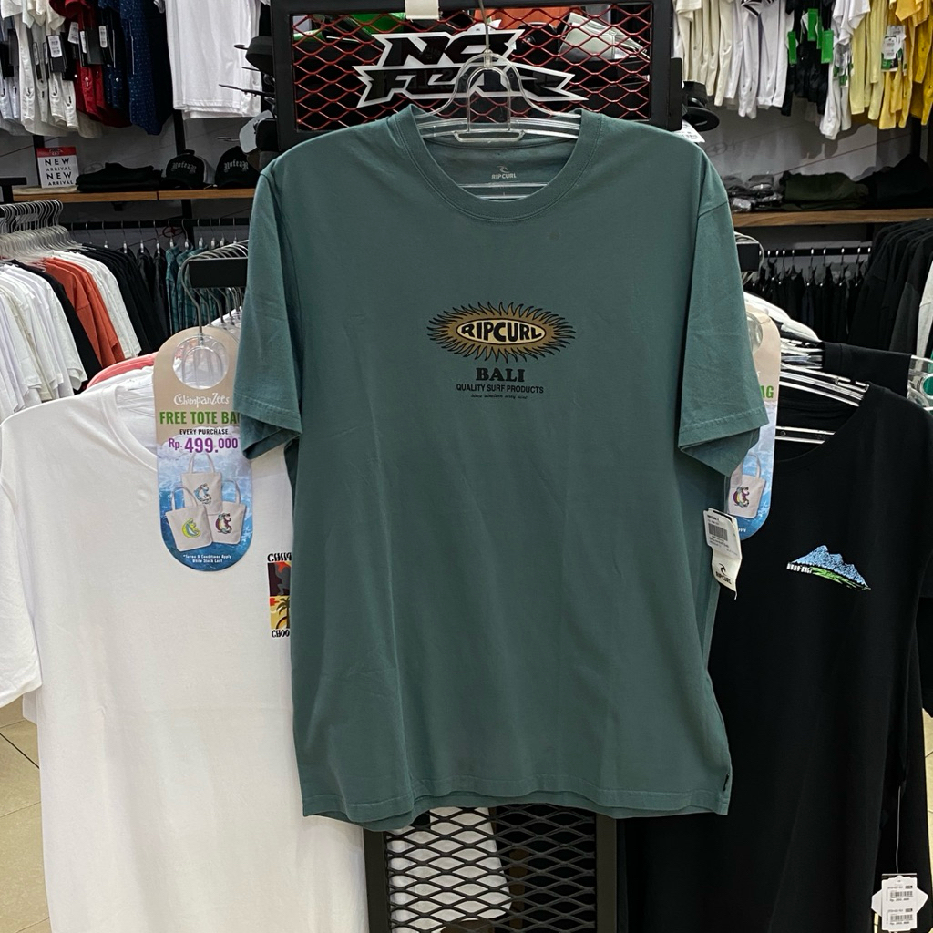 Kaos Ripcurl Bali Sun Blast Tee Blue Stone Original