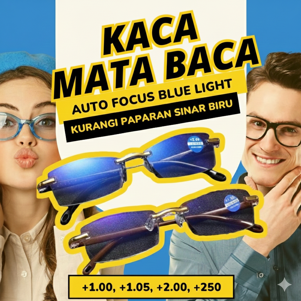 Kacamata Plus Baca|kacamata Blueray Antiradiasi Pria dan Wanita