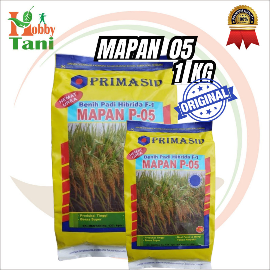 [DIJAMIN ORIGINAL] Benih Padi Hibrida Mapan P-05 Primasid 1kg / Bibit Padi Mapan 05 Asli