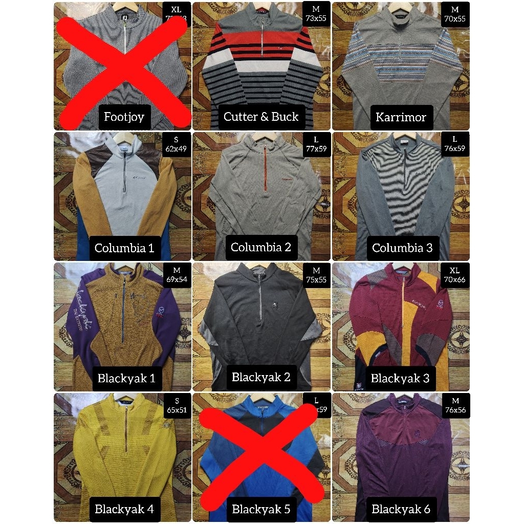 Kaos Panjang Footjoy - Karrimor - Columbia - Blackyak