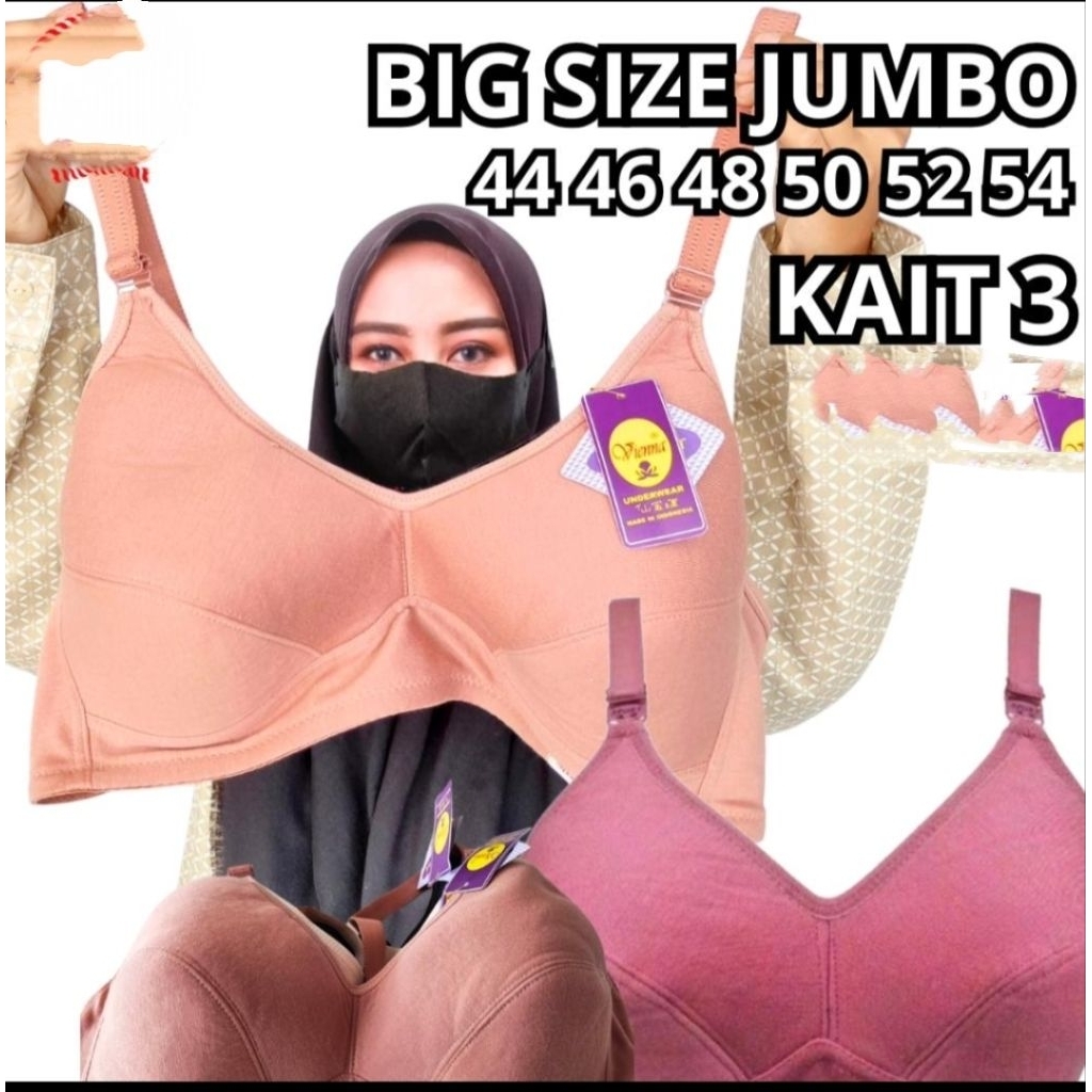 Sport bra JUMBO wanita size 52 - 54  CUP D  / bh super jumbo wanita bahan katun big cup big size / b