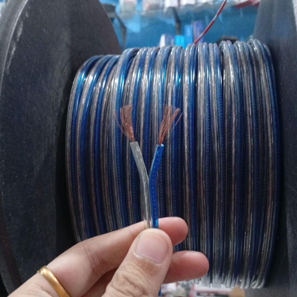 Kabel listrik kabel transparan serabut ukuran 2×50 jual per meter kabel monster transparan