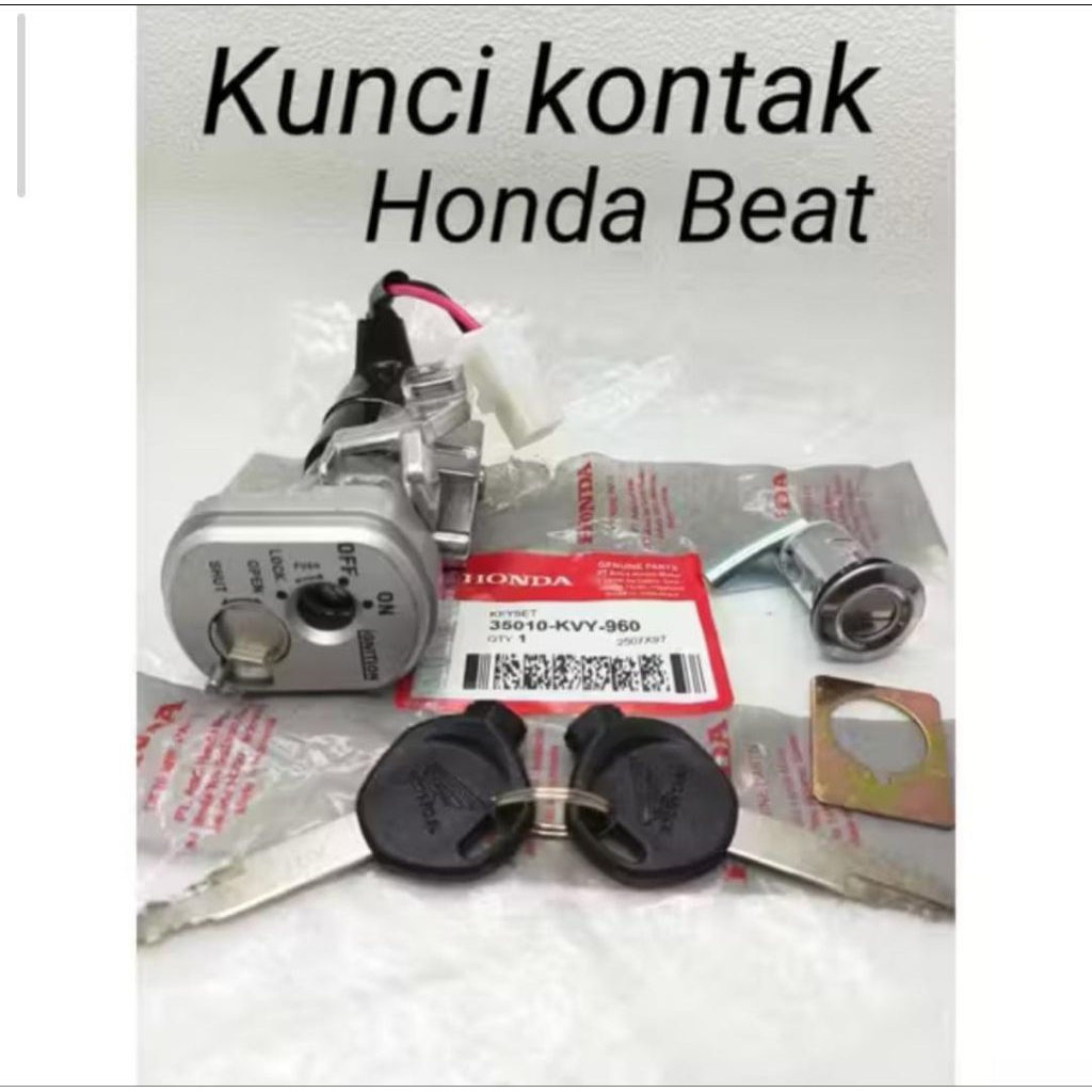 Kunci Kontak Assy Set plus kunci jok motor BEAT 110, BEAT LAMA, BEAT KARBU KODE KVY
