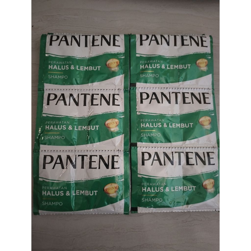 Shampo Pantene Hijau / Halus & Lembut sachet 10g 1 renceng isi 24 pcs
