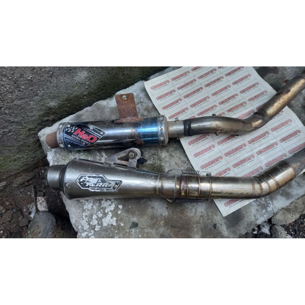 knalpot mufler racing brong bobok honda cs1 bekas sonic125
