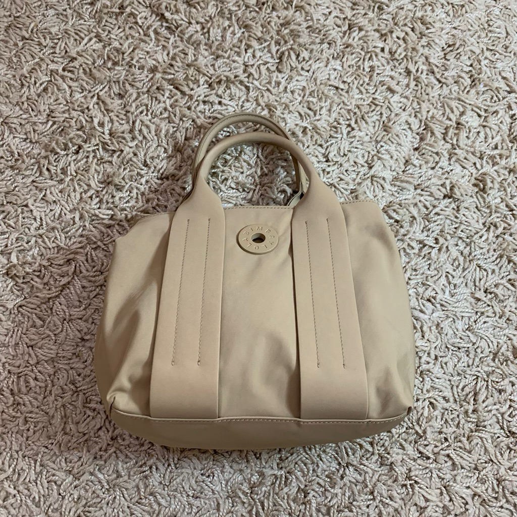 Bimba Y Lola Small Tan Nylon Tote Bag