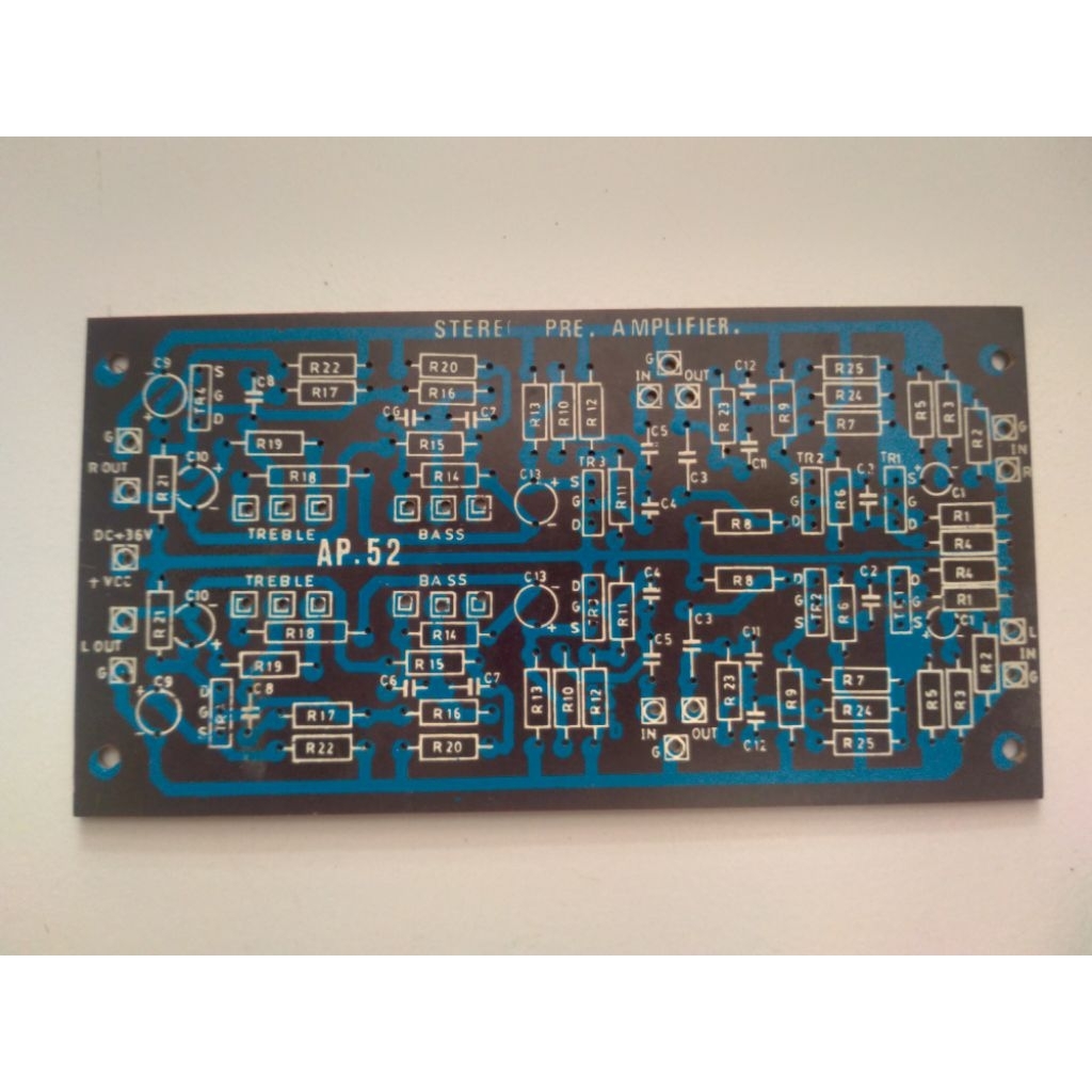 PCB+Skematik Fet stereo pre-Amplifier ORIENTAL AP-52 pre-Amplifier & Tone control
