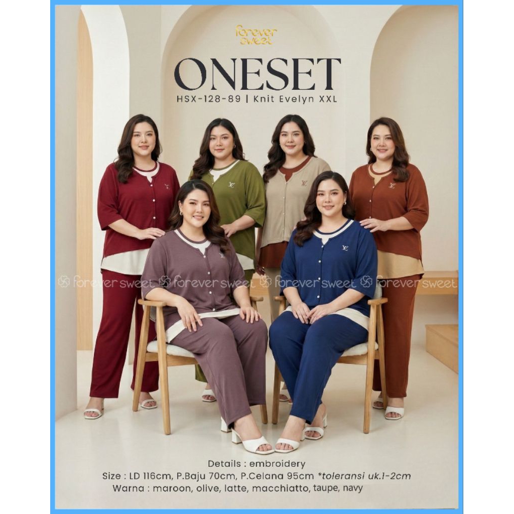 FOREVER SWEET ONE SET TUNIK KNIT Zoya SIZE JUMBO