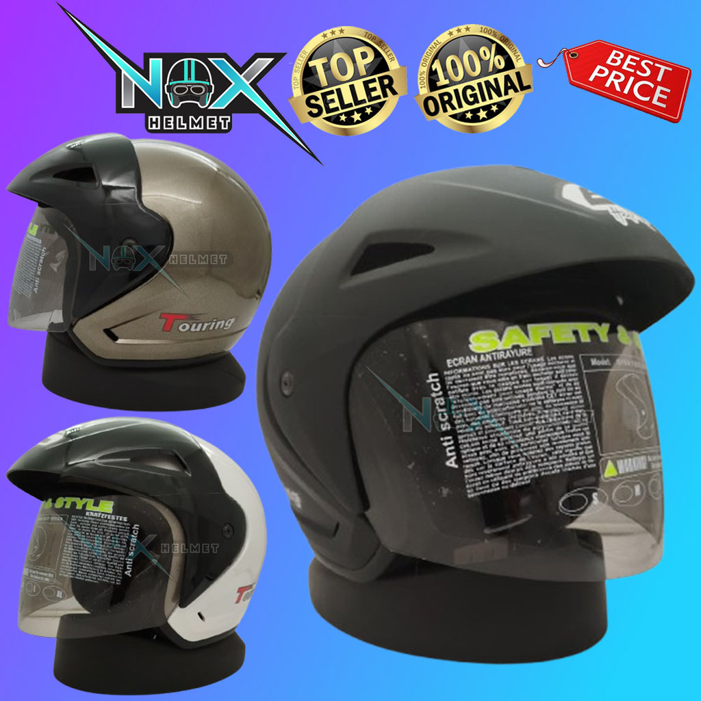 Helm BMC 380 Touring Solid Polos ORIGINAL SNI Halfface