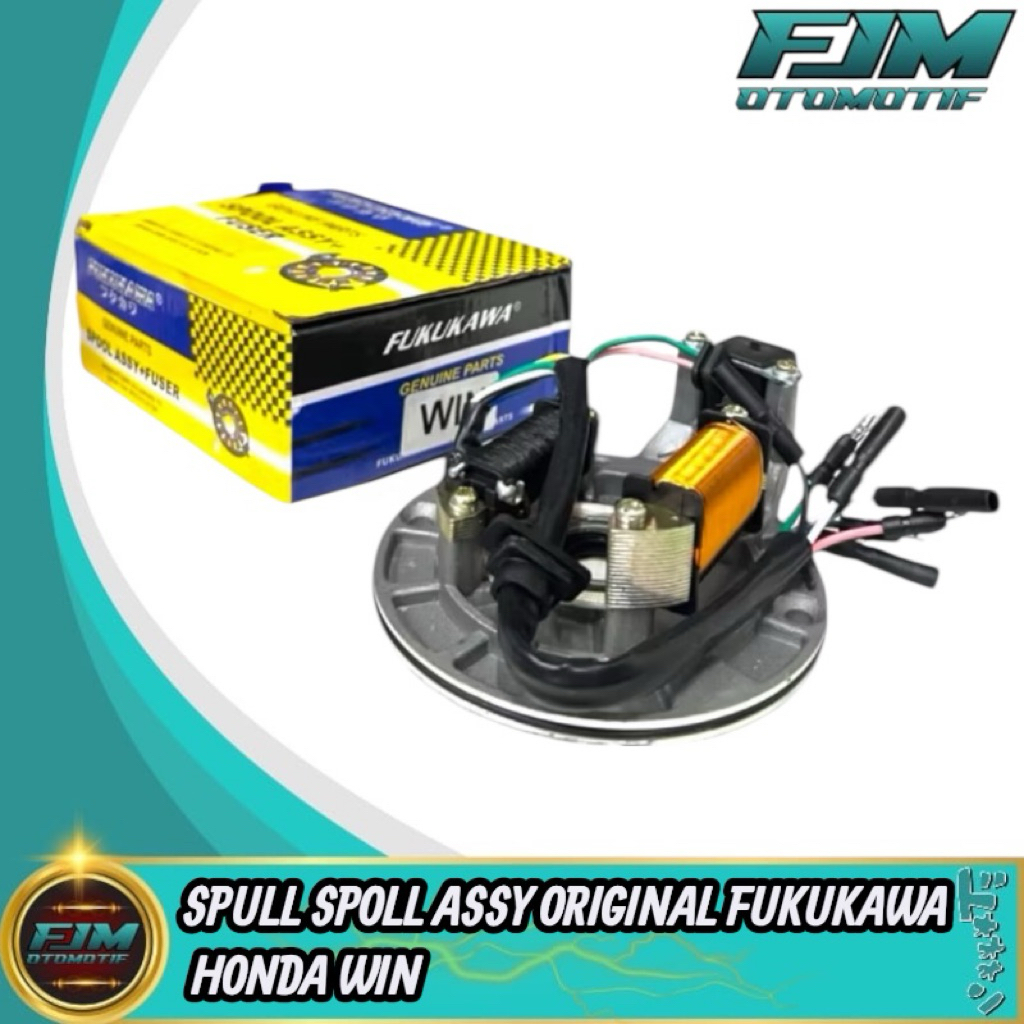 Spull Spoll Pengapian Assy + Pulser Honda win Original Fukukawa Genuine Parts