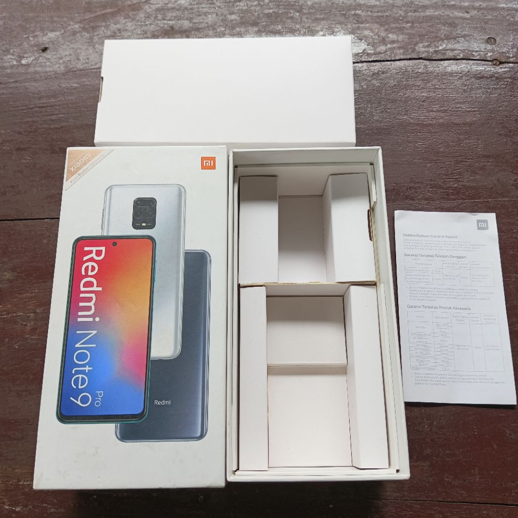Dus Box Xiaomi Redmi Note 9 Pro Original Copotan
