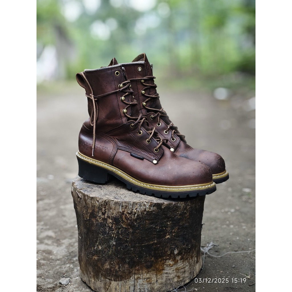 carolina elm 8" steeltoe waterproof logger safety boots CA9821