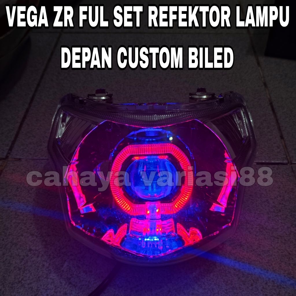 Refektor Lampu Depan Custom Biled Vega Zr Headlamp Reflektor Lampu Depan Plus Biled Cahaya Terang De