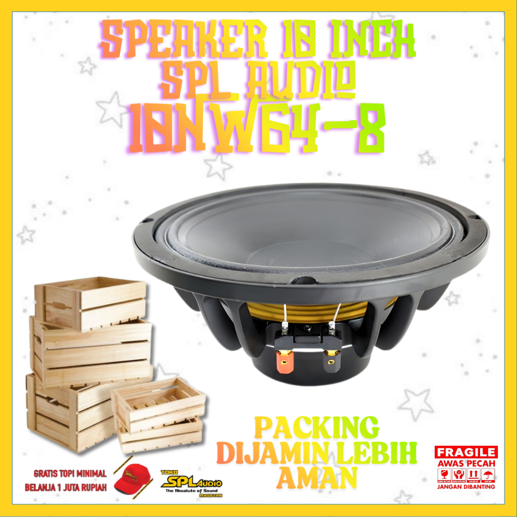 SPEAKER 10 Inch SPL Audio 8 Ohm 10NW64-8 Magnet neodymium