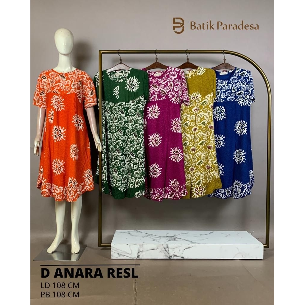 Daster Batik Pekalongan Daster Busui Daster Anara Resleting All Size Batik Paradesa by Batik Huza