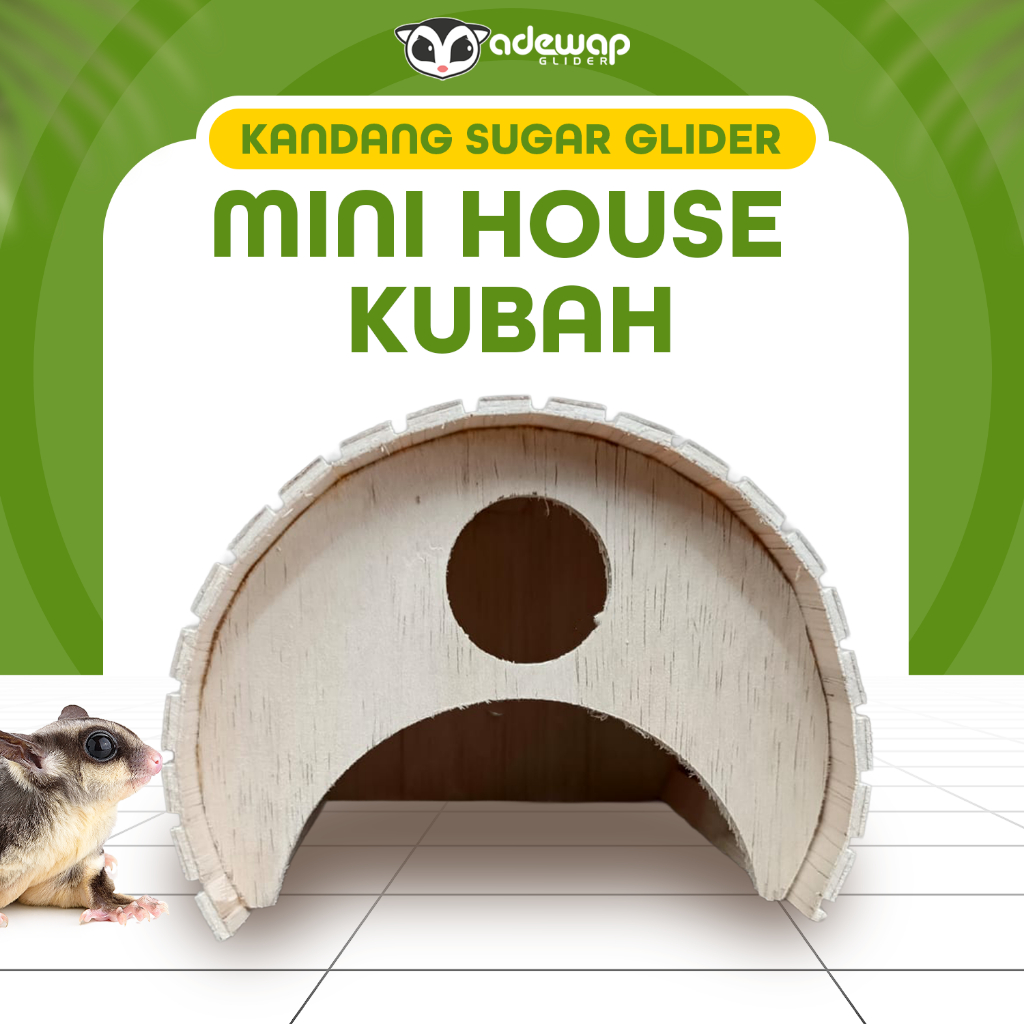 ADEWAP GLIDER Mini House Rumah Sugar Glider  Bentuk Kubah Tempat Bersembunyi Bermain Sugar Glider Hamster