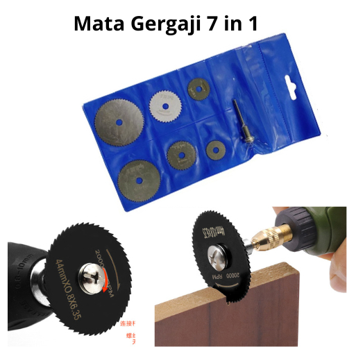 7 Pcs Mata Gergaji Mini Circular Saw mini Mata Gergaji Mini Cutting Blade HSS