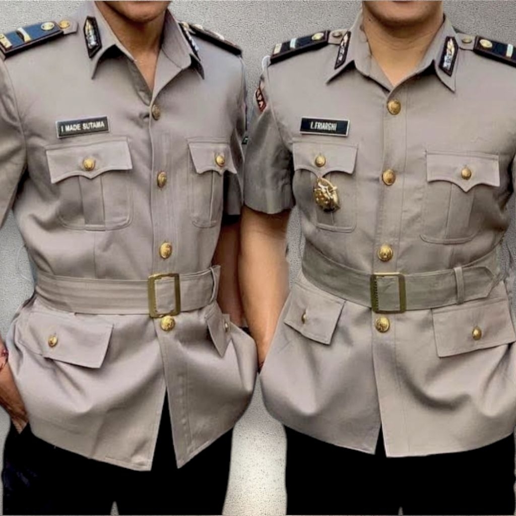 Seragam PDU 4 POLRI dan POLWAN kancing gold pdu Polri