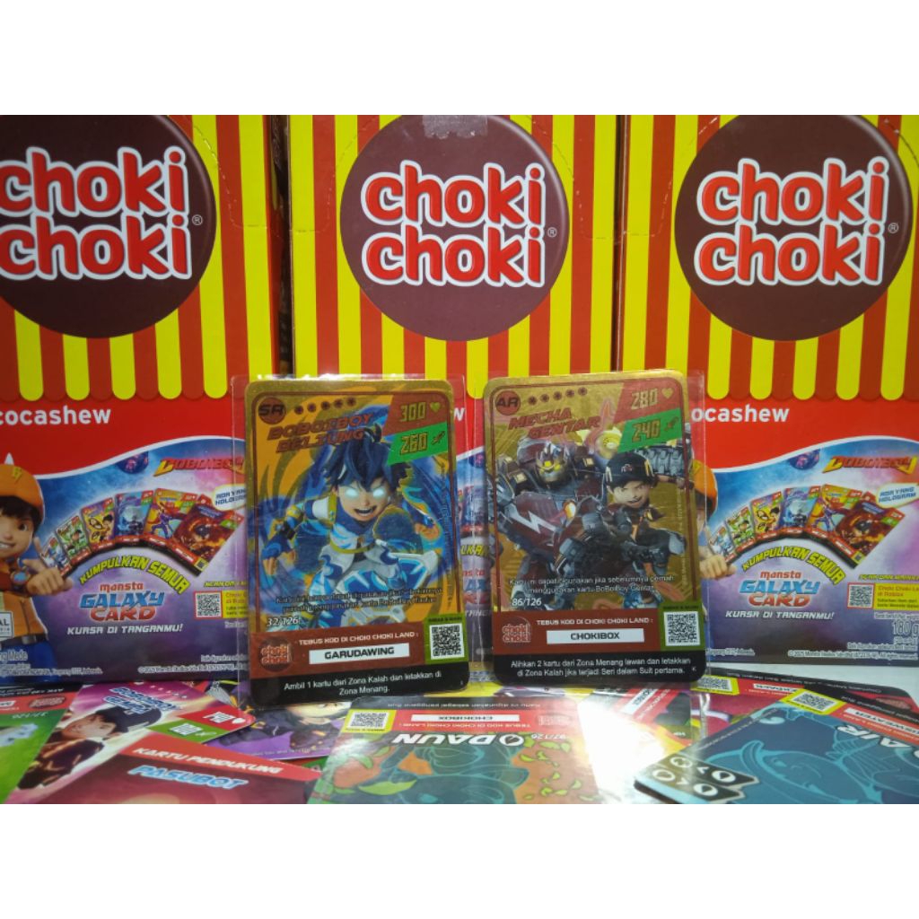Kartu Boboiboy Choki-choki Foil Mecha Gentar AR 86/126 | Beliung SR 32/126
