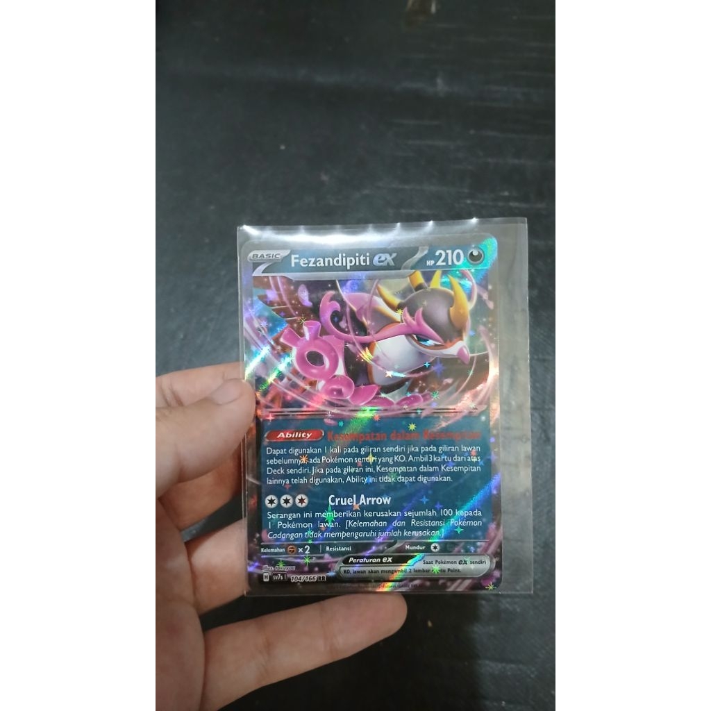 Kartu Pokemon Fezandipiti Ex, Pawmot, Ogerpon, Electric Generator