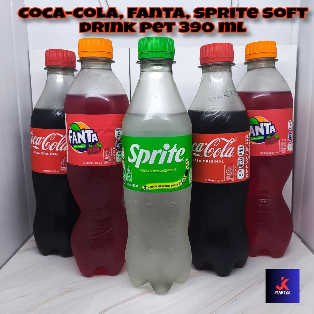 FANTA/SPRITE/COCA-COLA KEMASAN 390 ML 1 DUS 12 PCS