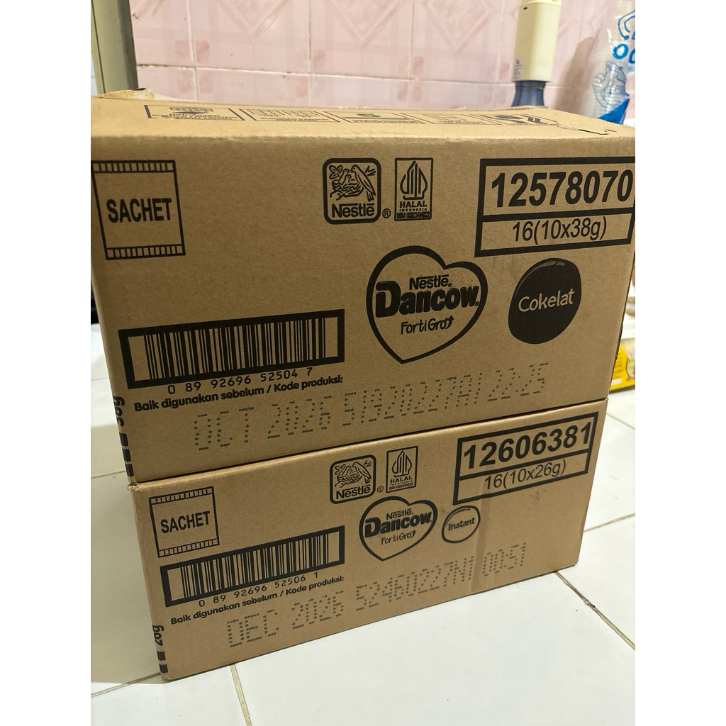 Nestle dancow fortigro Instant dan Cokelat Sachet 1 Dus 16x(10x26g) EXP October 2026