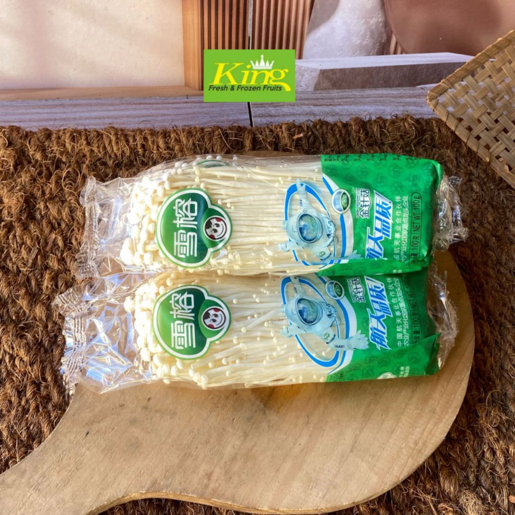 Jamur enoki, jamur enoki segar