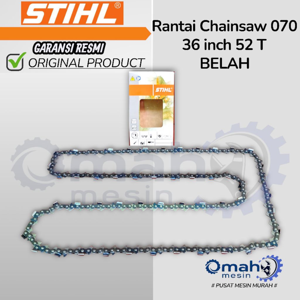 Rantai Senso Besar 070 36 Inch 52 Mata Belah STIHL / Rantai Chainsaw 070 36 inch 52 Mata Belah / Ran
