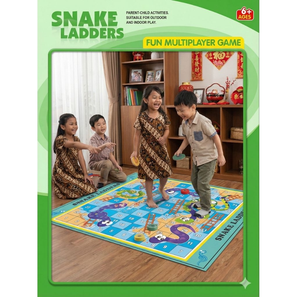 Mainan anak-anak ular tangga ukuran jumbo