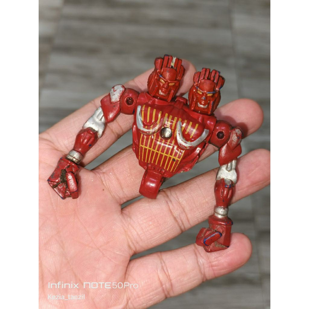 ACTION FIGURE FIGUR ROBOT FIGHTING BERTARUNG BOXING TWIN CITIES REAL STEEL REALSTEEL MERAH RED ARTIK