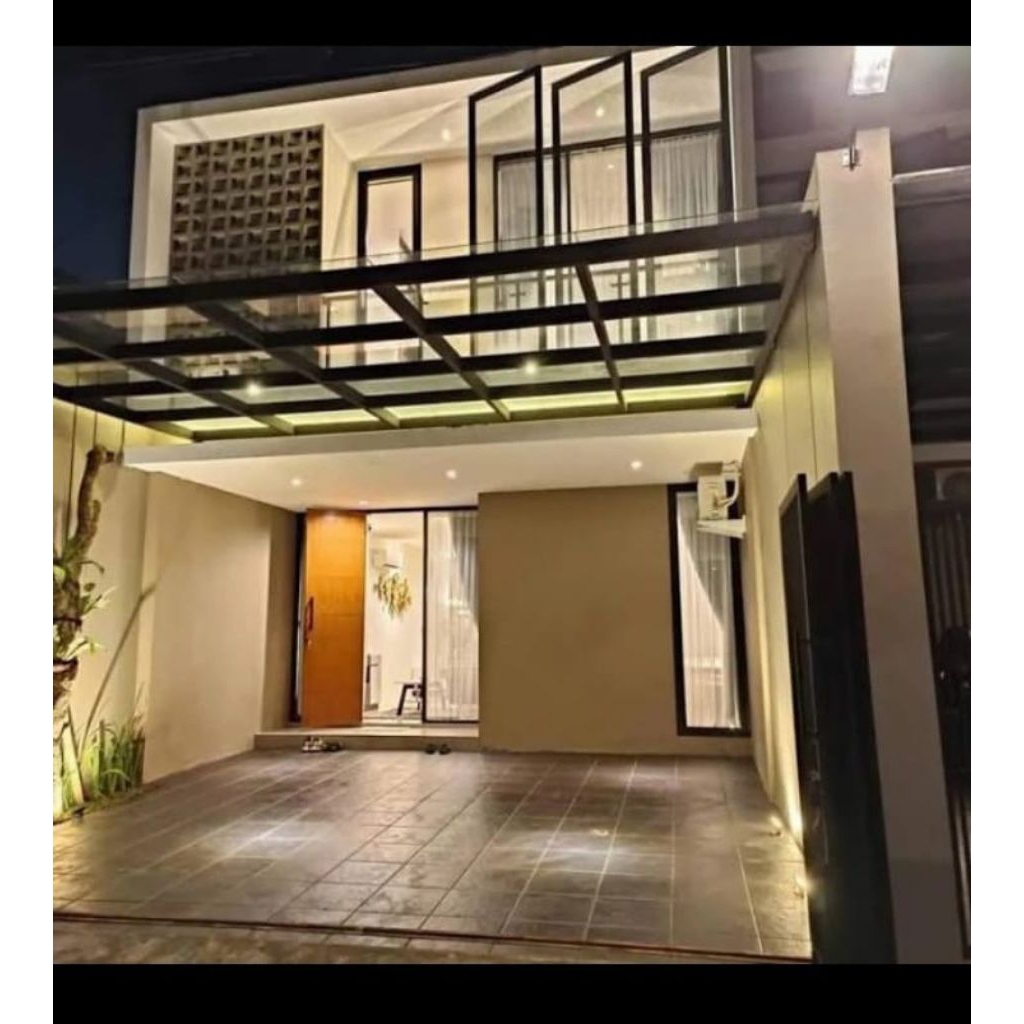 kanopi baja ringan, dan besi hollow atap alderon, kombinasi, solarflat, spandek, DLL